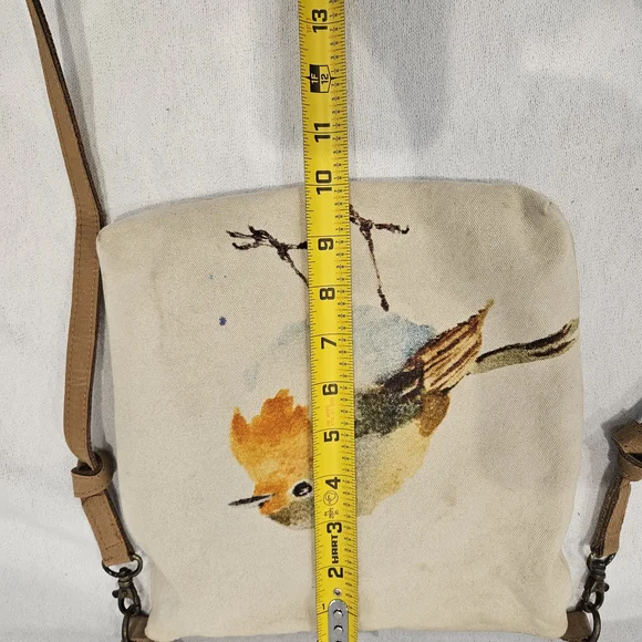 Watercolor Robin Bird Print Crossbody Bag - Picture 5 of 6